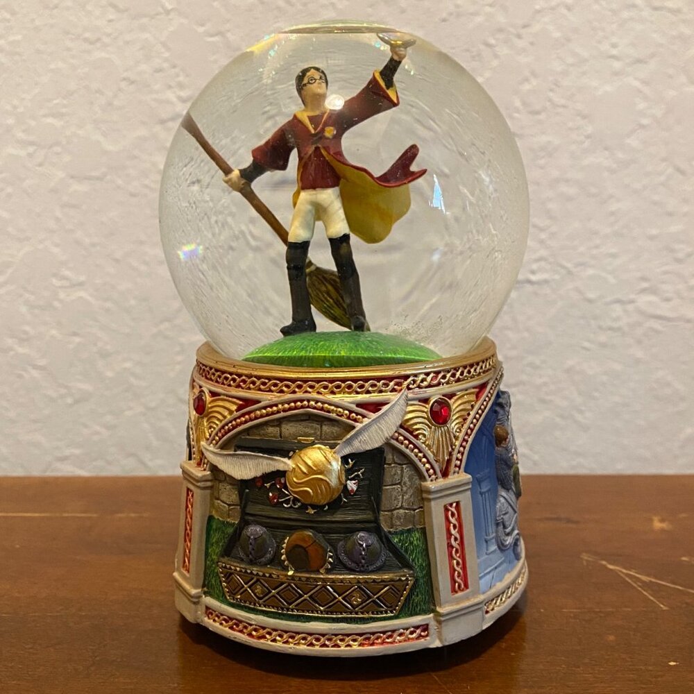 Harry Potter Gryffindor Quidditch Snow Globe Music Box By San Francisco Music